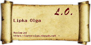 Lipka Olga névjegykártya